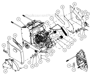 Page A Diagram and Parts List for MK-6030KBG  MK Diamond Concrete Saw